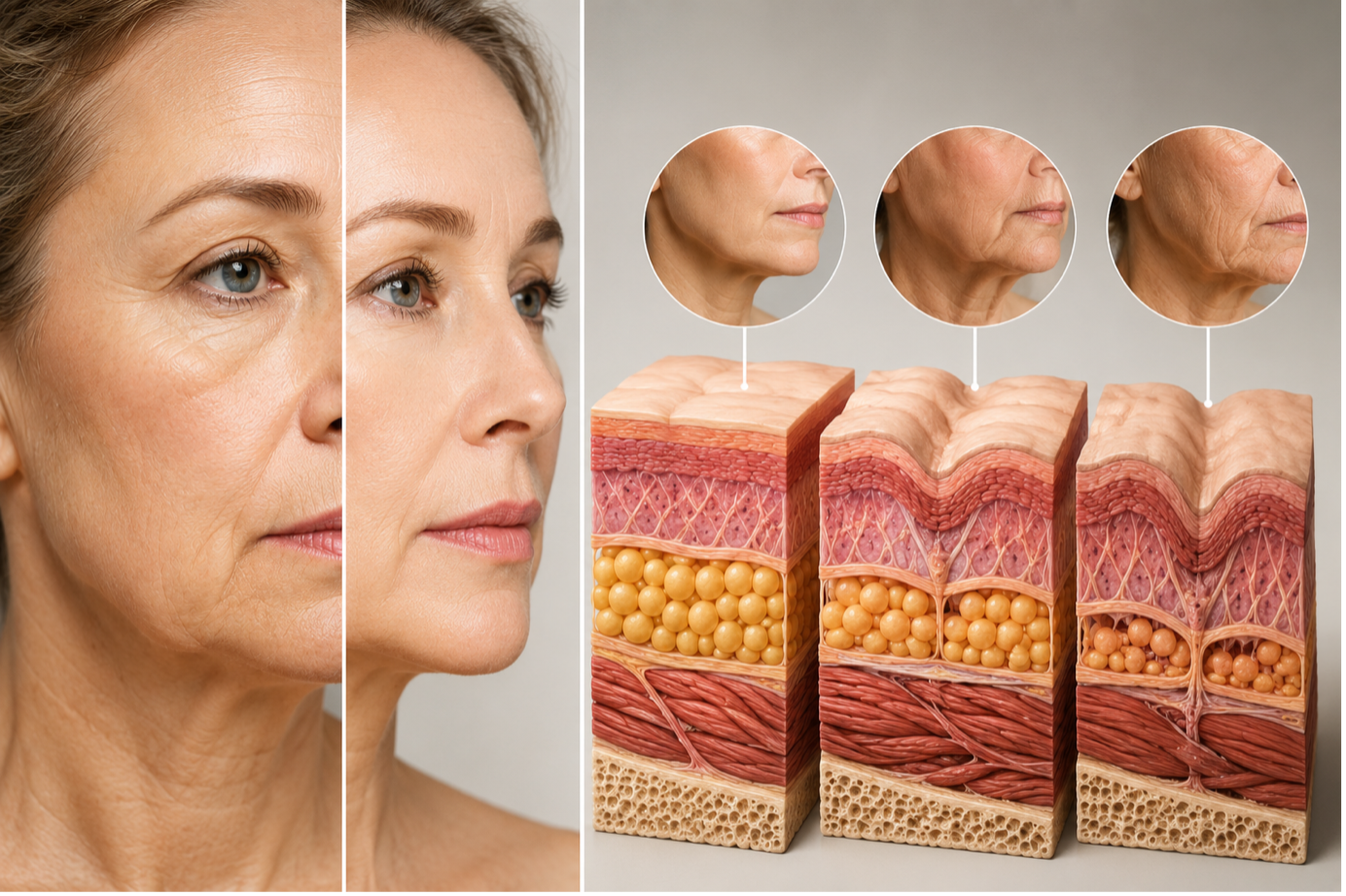 Sự thay đổi collagen và elastin theo tuổi